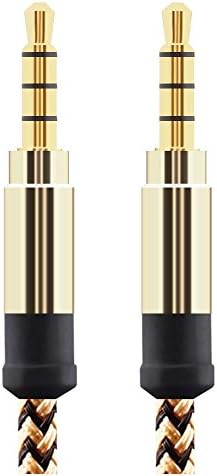 Audio Aux Cable SLL 3.5mm Auxiliary Headphone Cable for Phones, Headphones Cable for Car / Home Stereos, Speakers, Tablets, PCs, MP3 Players and More (2-PACK 5ft and 10ft)(Black)
