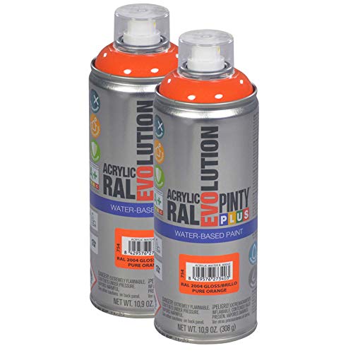 Pintyplus Evolution Water Based Spray Paint 10.9 oz, Environmentally Friendly, Acrylic, Low