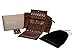 DECOLUXE Jewelry Travel Organizer for Storing Rings, Necklaces, Earrings and Bracelets (Brown)