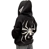 ZENMANCHEN Y2k Hoodie Men Women Spider Full Zip Hoodie Y2k Jacket Hip Hop Aesthetic Graphic Hoodies Gothic Emo Grunge Hoodie