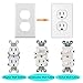 Outlet Covers Wall Plates -Duplex Outlet Covers, 1-Gang Standard Size Wall Plate for Outlets, Duplex Receptacle Wall Plate,Unbreakable Polycarbonate Thermoplastic,UL Listed (12-Pack,White)