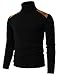 H2H Mens Slim Fit Turtleneck Pullover Sweaters Basic Tops Knitted Thermal