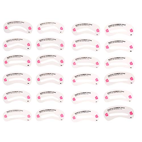 48 pcs Eyebrow Grooming Stencils Eyebrow Stencil Card Kit Brow Stencil Ruler Shaping Template for DIY Grooming Tools - Thumbnail 7