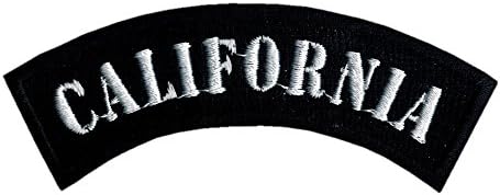 California State Rocker/biker 4 Inch Width Diy Embroidered Iron on / Sew on Patch #S05