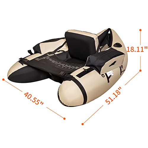 Xproutdoor Inflatable Fishing Float Tube with Adjustable Backpack