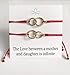 SIFRIMANIA Endless Love Mother and Daughter Matching Bracelets Set of 2 Red String