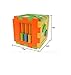 Zatan Baby Colorful 10 Hole Cube Matching Block Intelligence Educational Sorting Box Developmental Toy Plastic Cube Shape Puzzle Blocks Kids Gifts