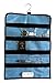 Wander Agio Womens Travel Jewelry Bag Toiletries Organizer Hanging Black Wave Point