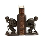 Deco 79 Polystone Golf Bookend Pair, 5 by 8-Inch, Mahogany Brown