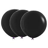 Skhls Giant Latex Balloons 36 inches Black, 3 Count