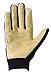 Wells Lamont Men's Hi-Dexterity Hybrid Leather Work Gloves | Stretch Fit | Medium (3214M) , Black