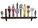 10 Place Wall Hanging Tap Handle Display, Dark Walnut