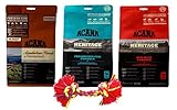 ACANA Dry Dog Food Kibble 3 Flavor Sampler with Rope Toy Bundle, 1 Each: Appalachian Ranch, Heritage Freshwater Fish, Heritage Red Meat (12 Ounces)