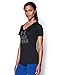 Under Armour Women's Tech Branded V-Neck, Black (001)/Graphite, Medium