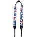 Wolven Pattern Canvas Camera Neck Shoulder Strap Belt Compatible with DSLR/SLR/Men/Women etc, Blue Floral
