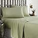 HC COLLECTION 1800 Series Microfiber Sheet & Pillow Case Set(Queen, Sage)