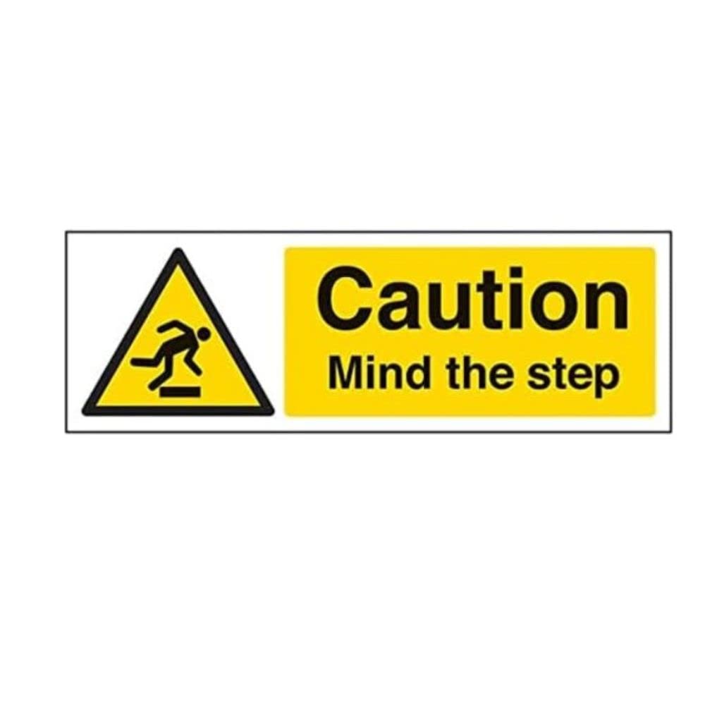 V Safety Warning General - Caution Mind The Step - 600 X 200mm — image 1