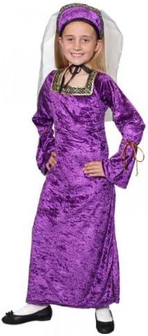 Tudor Lady (Purple) - Kids Costume 6 - 8 years by Jolly Wodgers