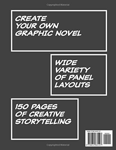 Blank Graphic Novel Template: figure drawing for comic journals, with a wide variety of panel layouts