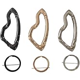 3Pcs Cool Carabiner Keychain,Y2K Cute Irregular Metal Spring Snap Key Ring for Backpacks, Purses, Handbags and Keys (Black+Gold+Silver)