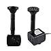 Weanas 9V 2.5W Solar Powered Black Plastic Fountain Pump with Built-in Battery Backup for Garden Fountain Pond Pool Outdoor