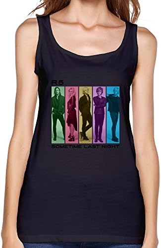 Jiaso Women's O-Neck Funny R5 Family Rock Band Tank Tops Large Black