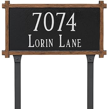 Amazon Com Montague Metal Two Line Mission Oak Address Sign