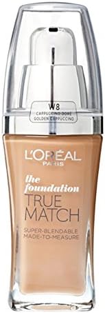 L'Oreal Paris True Match Foundation - 30 ml, Golden Cappuccino (Number W8), 30 ml (Pack of 1)