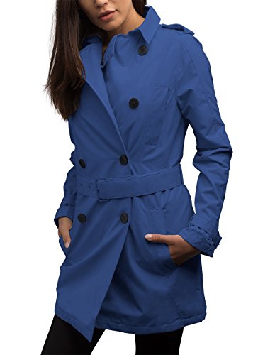 SCOTTeVEST Women's Trench Coat - 18 Pockets - Travel Clothing PRW L