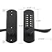 Hangcheng Right Handed Mechanical Door Lock Combination Right Handle Keyless Entry Door Lock-NOT a Deadbolt & Need to Drill Additional 4 Holes & Only for Single Bore Door
