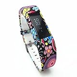 Lwsengme Silicone strap for Fitbit Alta Wrist Replacement Band Smart Watch Fitness Strap Accessory (Flower-07)