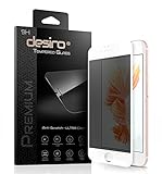 iPhone 6/6S Screen Protector, Desiro® [Full Screen-White + Privacy] Premium Tempered Glass Screen Protector Scratch Resistant HD High Definition Clear Bubble Free Easy Installation
