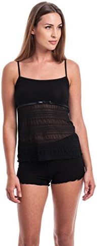 Flos Veris Sheer Viscose Women’s Pajama Set with Straps Sleepwear Made in Europe