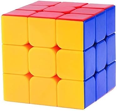 MAGNIFICO High Stability, Stickerless, Amazing Stress Reliever Easy Turning and Smooth Play Magic Speed Cube Puzzle Toy, 3x3x3 (Multicolour, CUB333)
