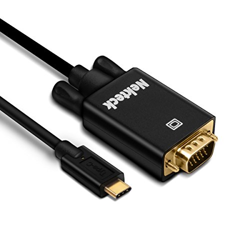 Nekteck USB-C to VGA Cables Thunderbolt 3 Compatible Compatible with MacBook Pro and More (1920x1080@60Hz) 1M