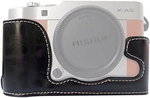 Fashion Convenience Durable 1/4 inch Thread PU Leather Camera Case Base for FUJIFILM X-A5 / X-A20 Pretty (Color : Black)