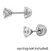 Universal EZback Earring Backs Soft Clear Silicone and 14k White Gold Small 1 Pair