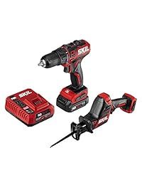 Kit de 2 herramientas: PWRCore 12 destornillador inalámbrico de 12 V y 1 2 pulgadas y sierra compacta sin escobillas, incluye batería de litio de 2 Ah y cargador PWRJump CB742601
