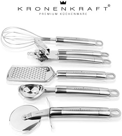KRONENKRAFT Set d'ustensiles de cuisine en acier inoxydable de 26 pièces,accessoires de cuisine, set de cuisson , ensemble complet d'accessoires de cuisine