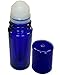 12 Pack of Roll On Empty Glass Bottles for Essential Oils - Refillable Roller Color Roll On - Bulk - 30 ml 1 oz Pack of 12 - Blue Color