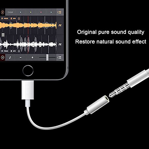 image for JOVERS [2 Pack] Lighting to 3.5mm Headphones/Earbuds Jack Adapter Aux 