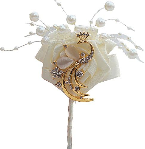 Jackcsale Bridegroom Groom Boutonniere Men's Boutonniere Groom Boutineer with Pin for Wedding Prom Homecoming 1 Piece