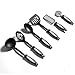 24-Piece Nylon Cooking Utensils Kitchen Utensil set - Nylon Kitchen Utensils Set Best Kitchen Tools（BPA Free NON Toxic-24pcs Black)