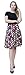 Marycrafts Women's Summer Floral High Waisted Knee Length Midi Skirt with Pocket