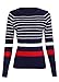 PINMUSE Better Line Striped Knit Sweater Pullover