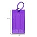 7 Pack TravelMore Luggage Tags for Suitcases, Flexible Silicone Travel ID Identification Labels Set for Bags & Baggage – Purple
