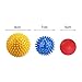 Spiky Massage Ball Roller and Lacrosse Balls - 3 Pack - Foot/ Back/Neck/Hand Tissue Massage and Yoga Back Rest to Improve Reflexology, Myofascial Release, Plantar Fasciitis Pain Relief