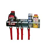 Pit Posse - Garage/Trailer Storage Organizer - Tie-Down Hangers - Aluminum Rack Holder Shelve - Hangs On Block Garage Wall, Drywall, Wood Or Steel Trailer Studs - Automotive Accessories(Silver)