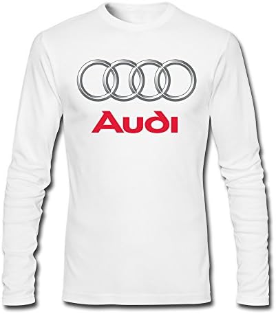 FZLB Men's Audi Logo Long Sleeve T-Shirt Medium White