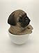 Pacific Giftware Adorable Teacup Pet Pals Puppy Collectible Figurine 5.75 Inches (Pug)